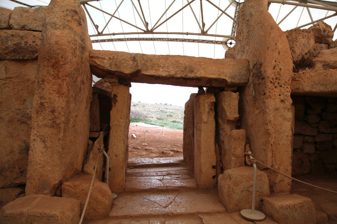 pagan temple looking out